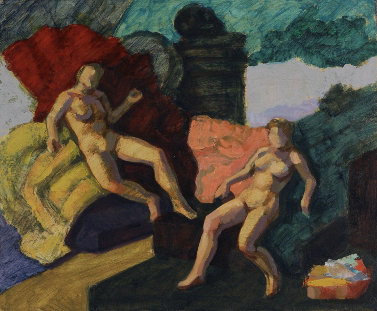 Maenads; oil on canvas, 50 x 60 cm, 2023